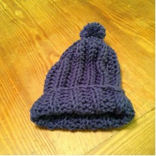 Chunky crocheted extreme slouchy pom pom hats. Can also be worn with the brim lo  eb-47142551